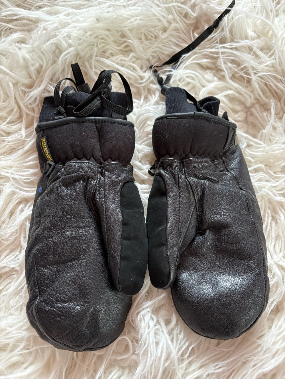 Burton Women's Favorite Leather Mittens Black Snowboard Ski Winter Size XS - Picture 3 of 4
